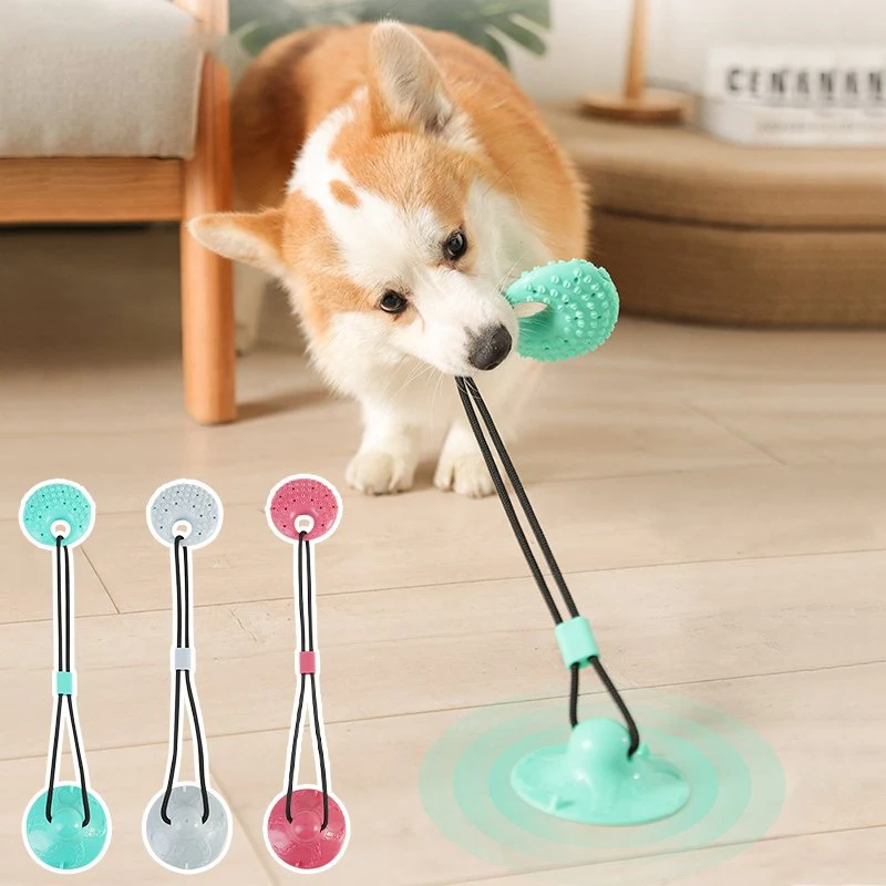 

Dog Toys Suction Cup Tug Interactive Bite Resist Tooth Cleaning Dog Ball for Medium Large Dogs TPR Ball Games Pet Supplies