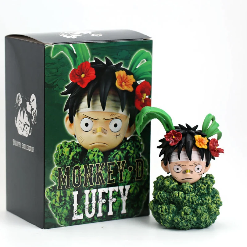 

Новинка Аниме ONE PIECE Luffy детство в коробке 12 см забавная трава Q версия кавайная фигурка ПВХ модели игрушки Кукла Коллекция орнамент подарки