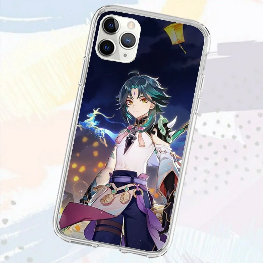 Чехол для телефона G-Genshin I-Lmpact X-Xiao Iphone 16 15 11 13 14 Pro Max 7 8 Plus X Xr Xs Se2020 12 mini прозрачный