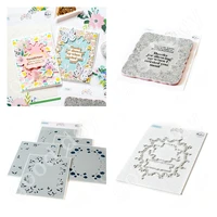 2022 arrival new happy blooms frame metal cutting stamps dies stencil scrapbook used for diary decoration template diy handmade