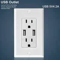 american standard panel 15a125v wall outlet dual usb4 2a smart charging american outlet wholesale