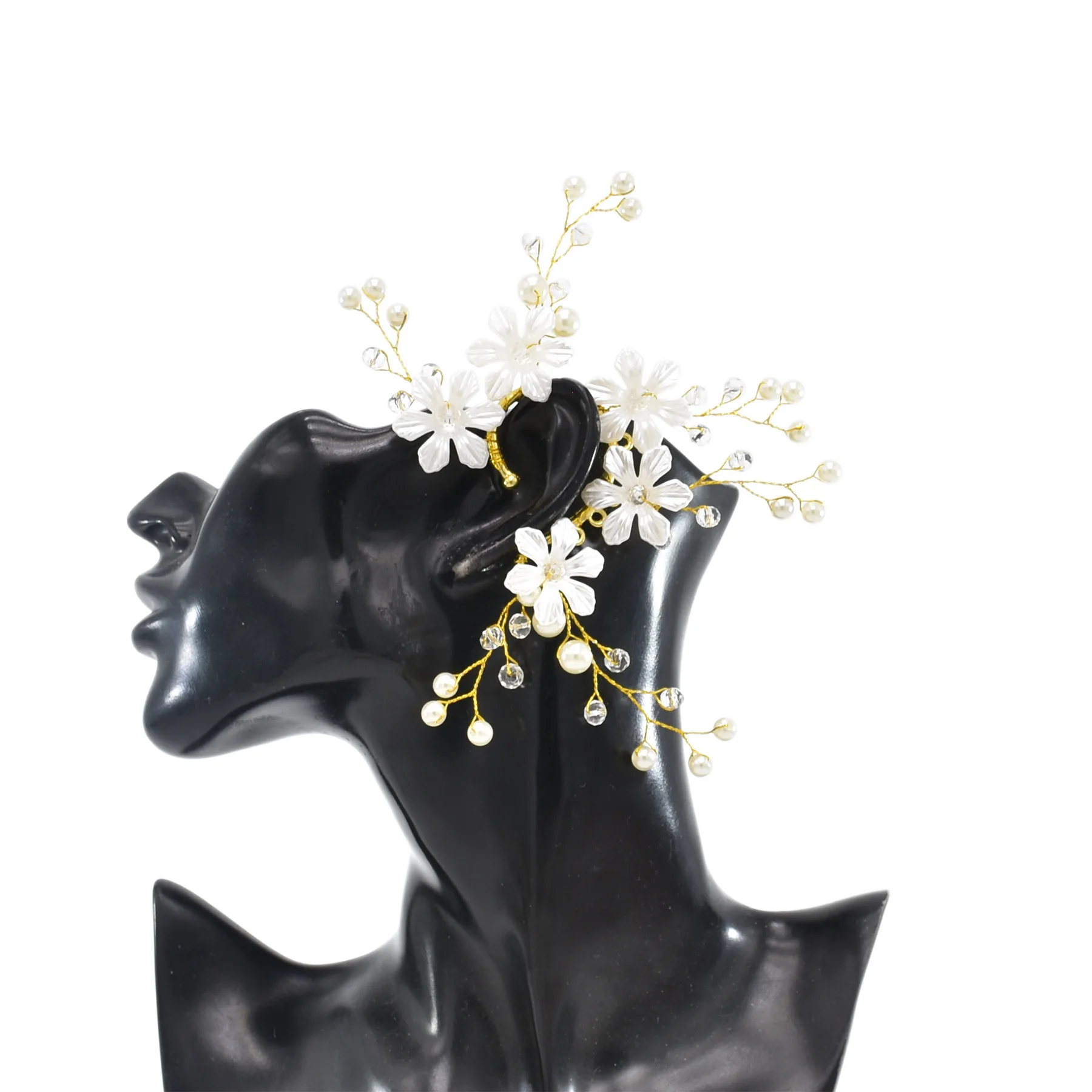 1 шт. левые ушные манжеты для женщин свадебные золотые Проводные жемчужные