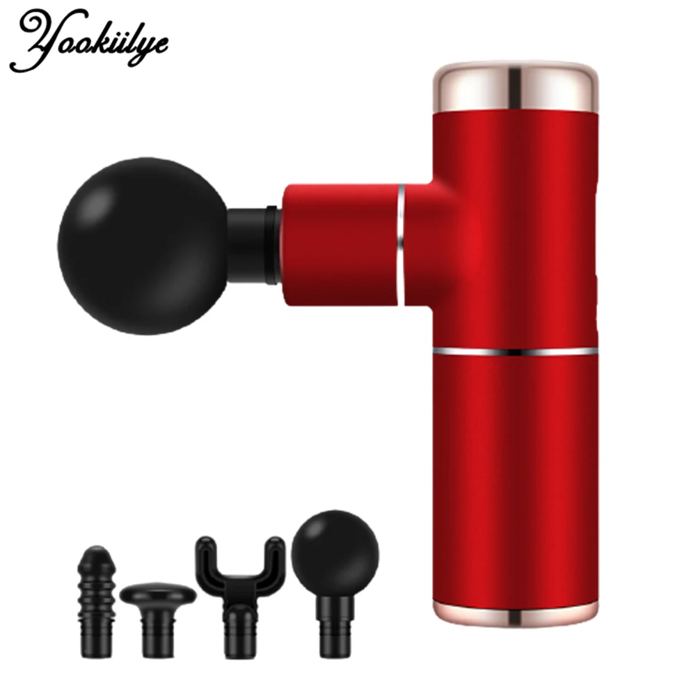 

Мини электрическая мышечная Массажная пушка портативная глубокая мышечная вибрационная терапия боли для шеи массаж тела облегчение боли Р...