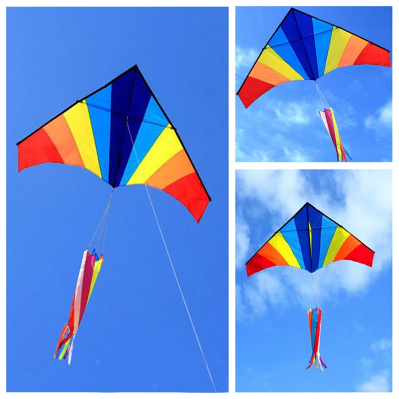 Бесплатная доставка Радужный воздушный змей летающие игрушки развлечения на