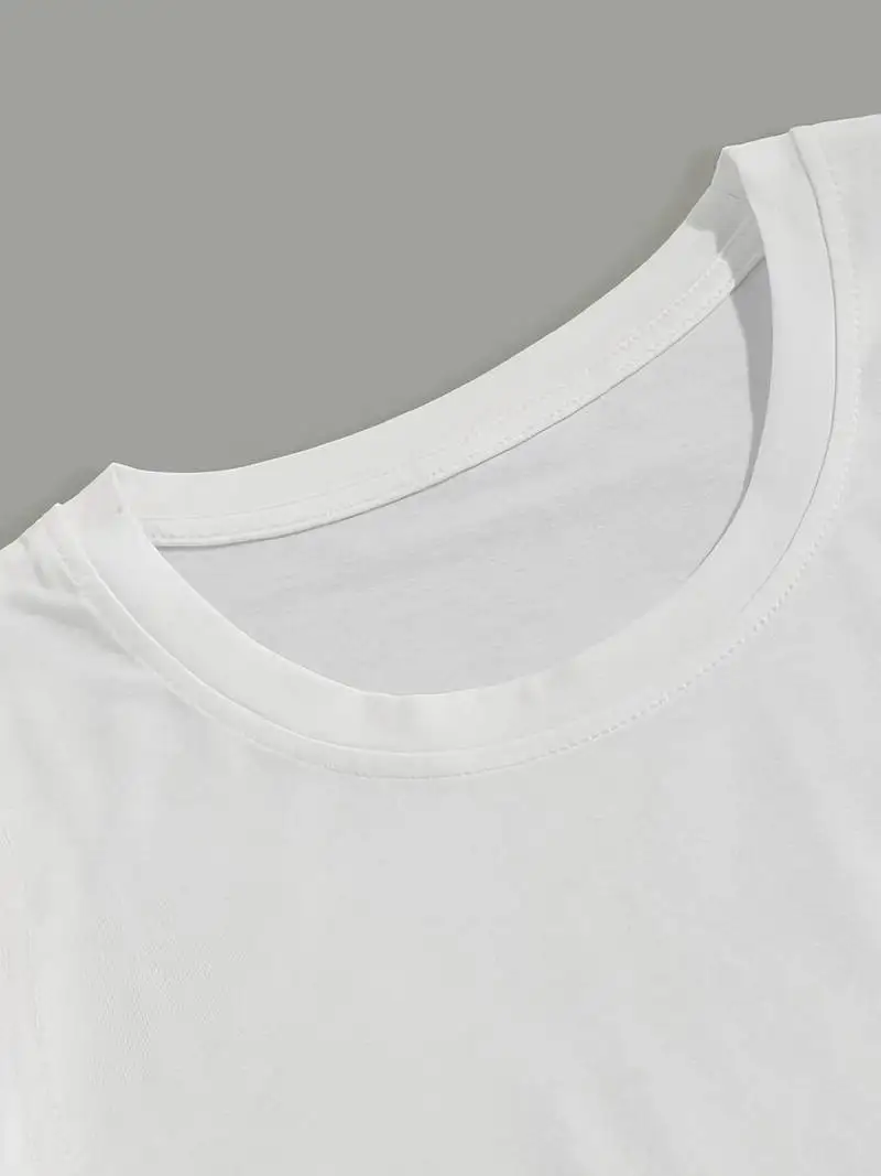 Мужская Уличная модная футболка с компасом и круглым вырезом Летняя