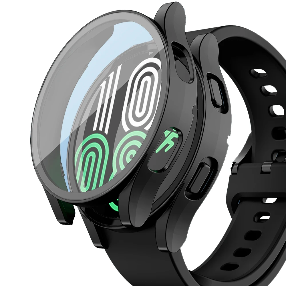 Tempered Glass+ PC Cover for Samsung Galaxy Watch 4 5 44mm 40mm All Coverage Protective Bumper Case Galaxy Watch4 5 Accessories