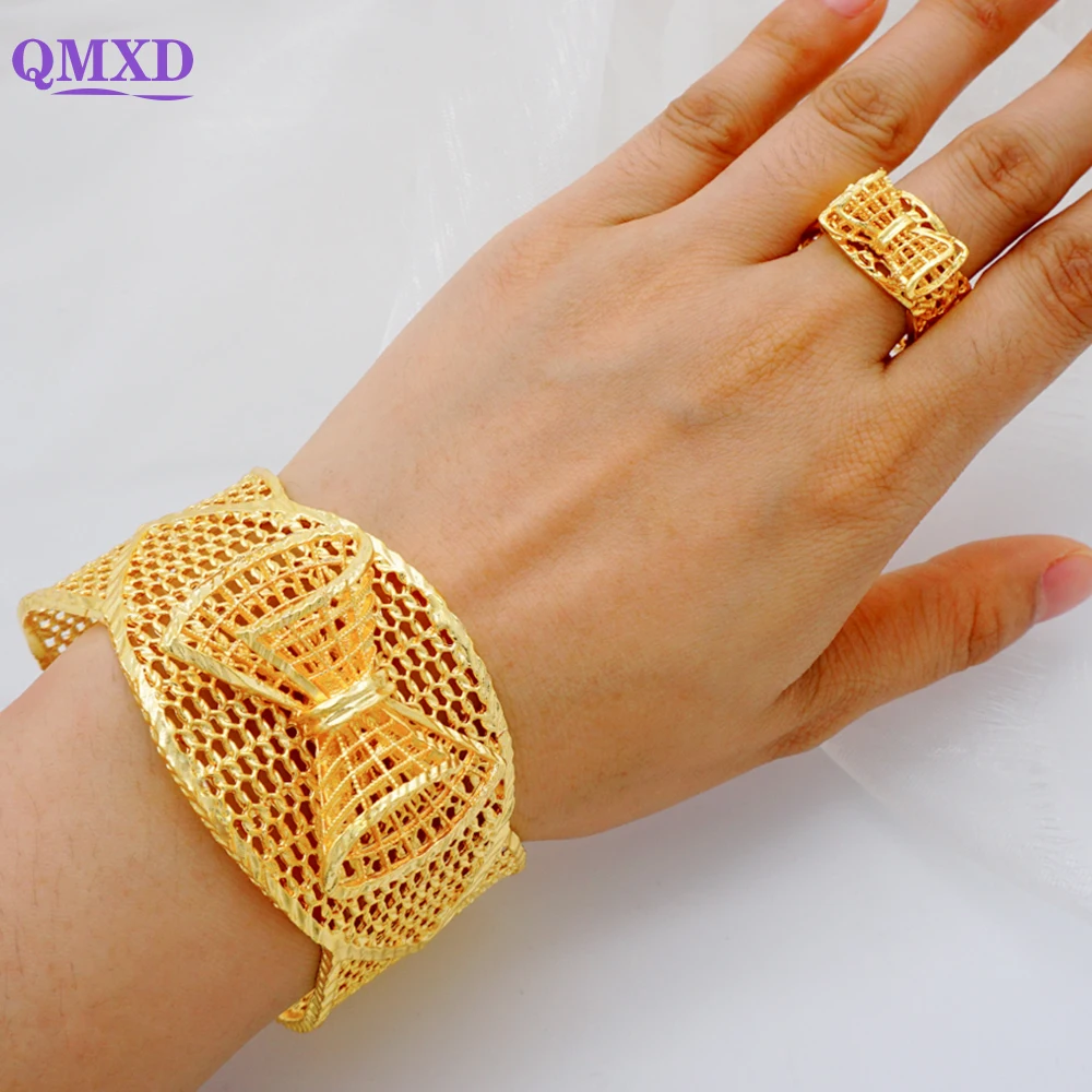 

Luxury African Gold Color Bangles For Women France Female Bride Bracelet Dubai Arab Jewelry Middle East Bangles Gifts 2022