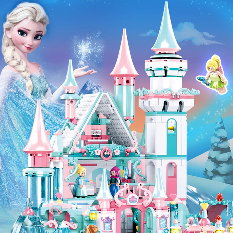 

Disney Princess Castle Series Of Assembled Building Blocks Toy Girls Frozen Puzzle Compatible Building Blocks Girl Birthday Gift