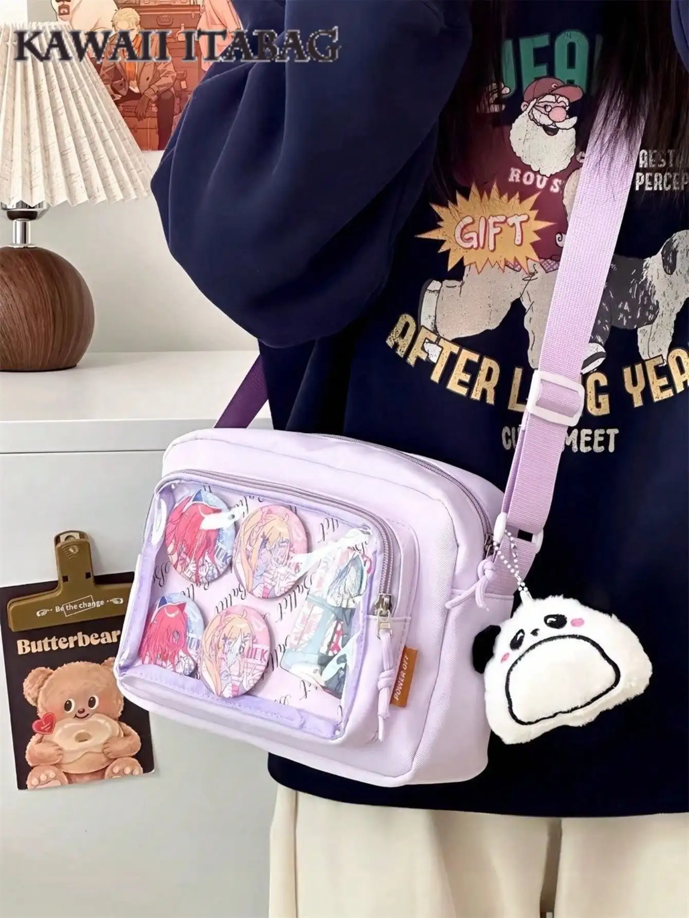 Фото Кавайные маленькие сумки Itabag для девочек ярких цветов, прозрачные кошельки, сумка через плечо для женщин, сумка Ita, сумки из ПВХ «сделай сам» №2