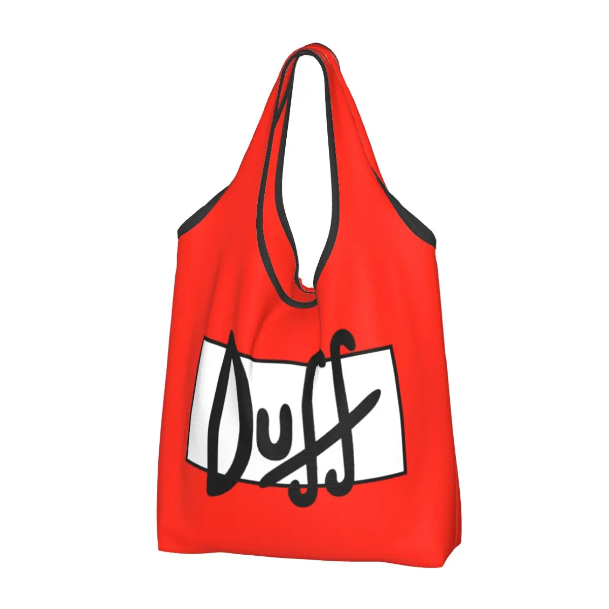 

Custom Duff Beer Shopping Bag Women Portable Large Capacity Grocery Shopper Tote Bags