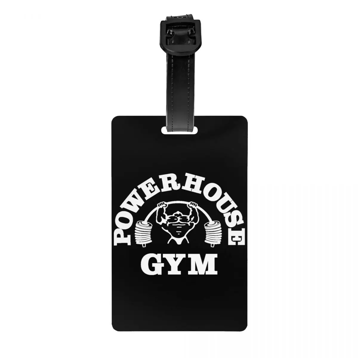 

Custom Powerhouse Gym Luggage Tag With Name Card Fitness Building Muscle Privacy Cover ID Label for Travel Bag Suitcase