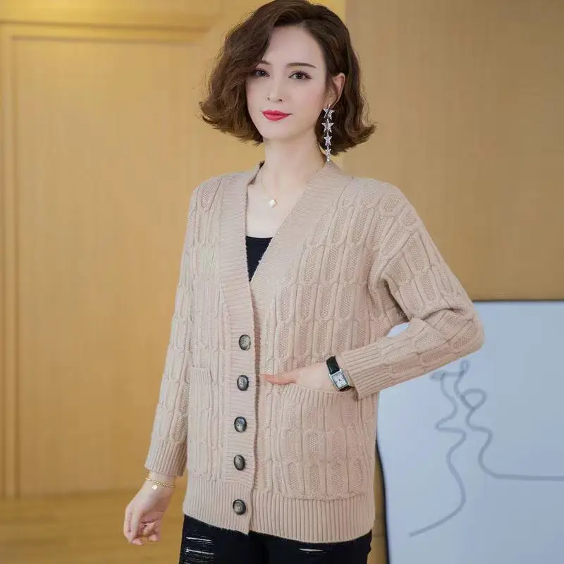 Новинка 2024 свитер куртка Осень-зима свободный в ленивом стиле короткий