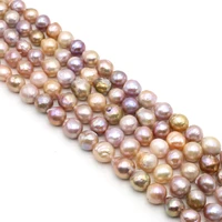 natural pearl beads irregular round purple baroque cultured freshwater pearl beaded charms for jewelry making necklace bracelet