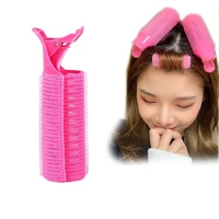 2 pcs pink hair curlers set sleeping overnight reusable hair root fluffy clip women girls portable styling tools