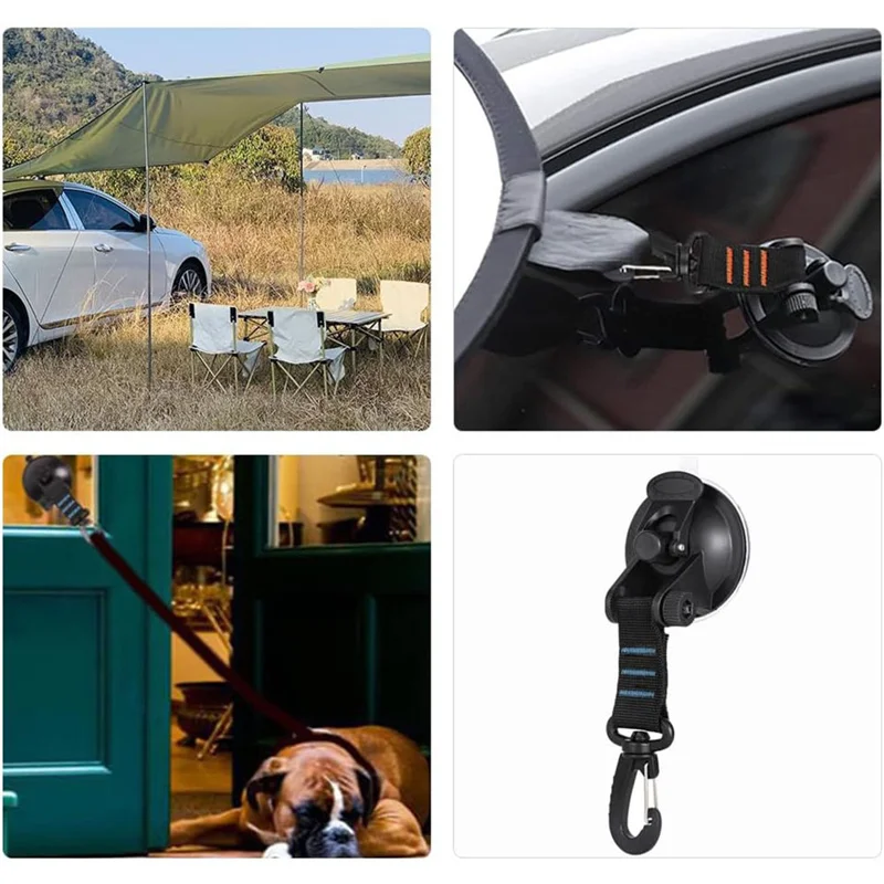 

Suction Cups Solid Suction Cup Hooks Heavy Duty 4 Pieces Camping Accessories Heavy Duty Lock Grip Buckle