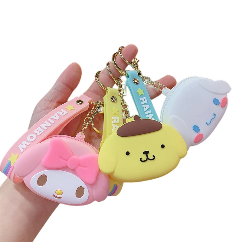 

Anime Figure Cinnamoroll Cute Doll Coin Purse Key Pendant Multifunctional Bag Pendant Practical and Convenient Keychain