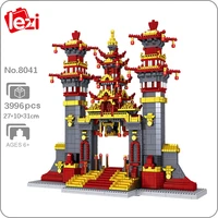 world architecture journey to west nantian gate model mini diamond blocks bricks building toy for children gift no box
