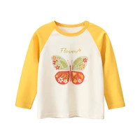 t shirt girl clothes butterfly long sleeve tees spring autumn cotton soft tops for kids