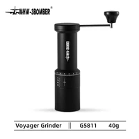 manual coffee bean grinder espresso maker machine adjustable set grinding hickness high precision stainless steel grinding core
