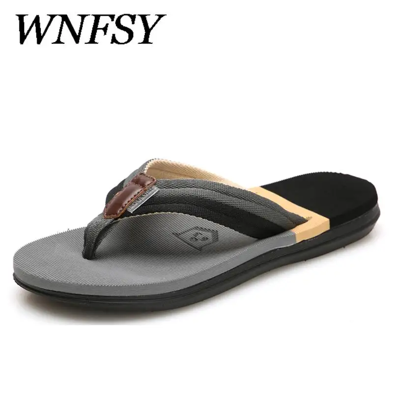 

WNFSY Brand Hot Sale Flip Flops Men Summer Beach Slippers Men Fashion Breathable Casual Men Flip Flops Summer Outdoor
