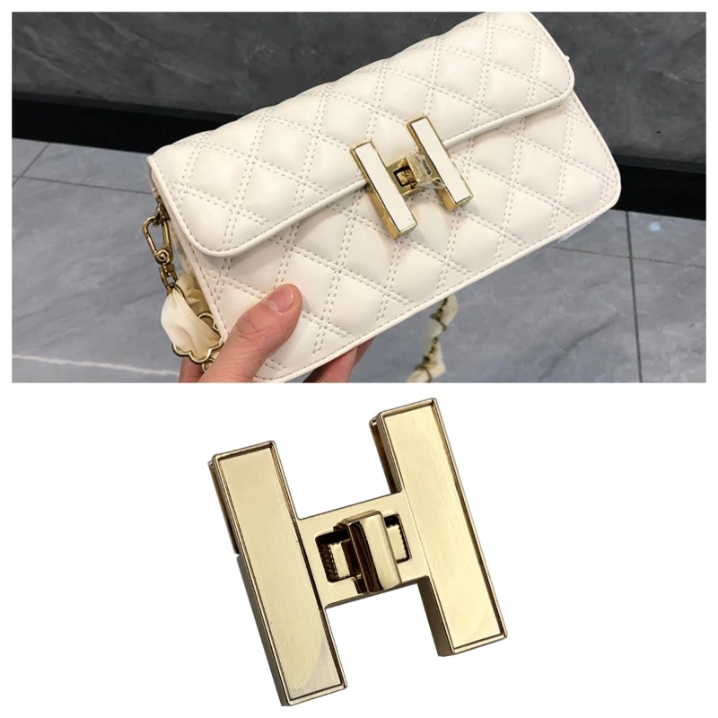 

H-образный Поворотный замок для фототехники аксессуары для багажа цинковый сплав детали сумки Gold