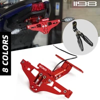 motorcycle universal adjustable tail tidy rear license plate holder with light for ducati 1198 s r 1198s 1198r 2009 2010 2011