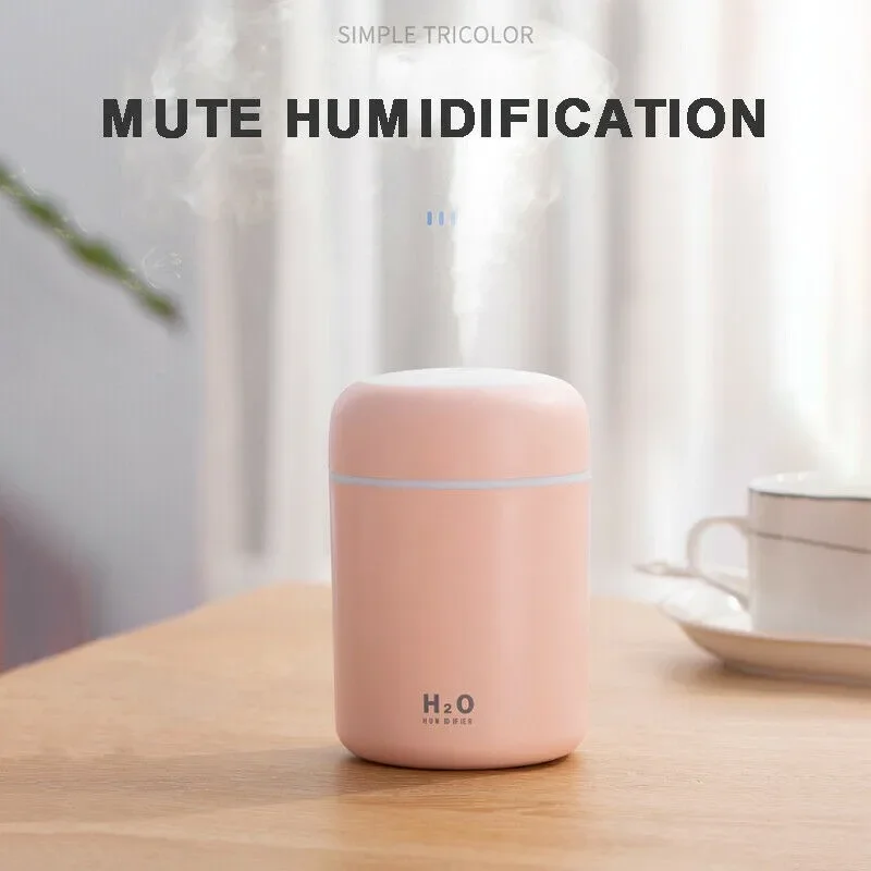 

Portable LED Light Humidifier Car Air Purifier Oil Aroma Diffuser Cool Mist USB