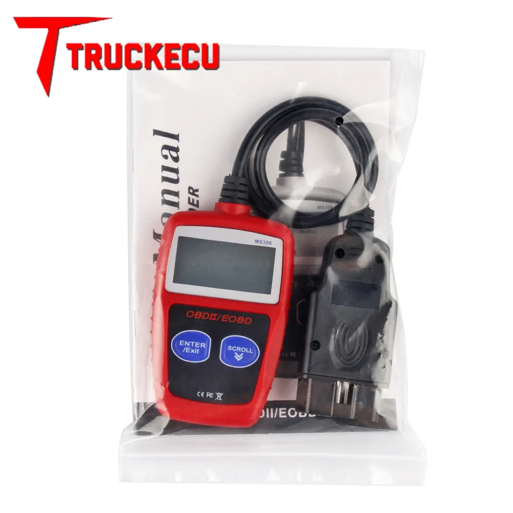 Фото Автомобильный сканер MaxiScan MS309, универсальный считыватель кодов OBDII/EOBD OBD2, PK KW808 ELM327 easydiag launch golo Autel ms309 №5
