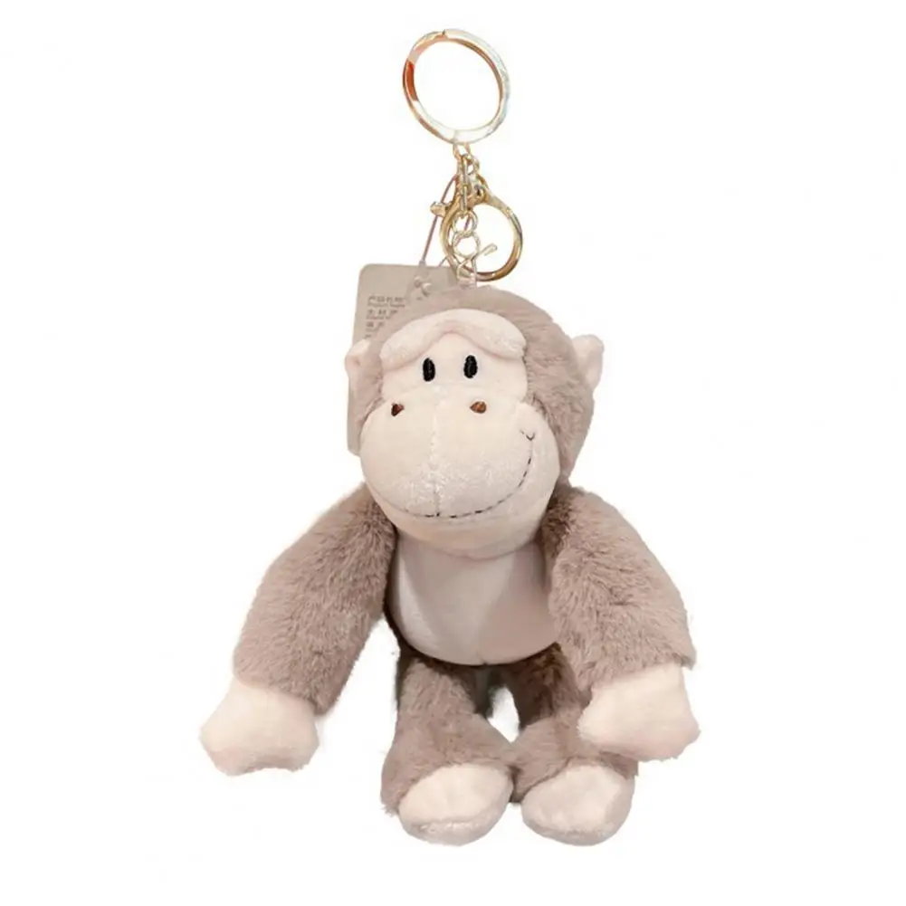 

Реалистичный забавный плюшевый брелок для ключей внешний вид, мультяшная обезьяна, плюшевая кукла, маленькие подвесные сумки, аксессуары, подарок на день рождения