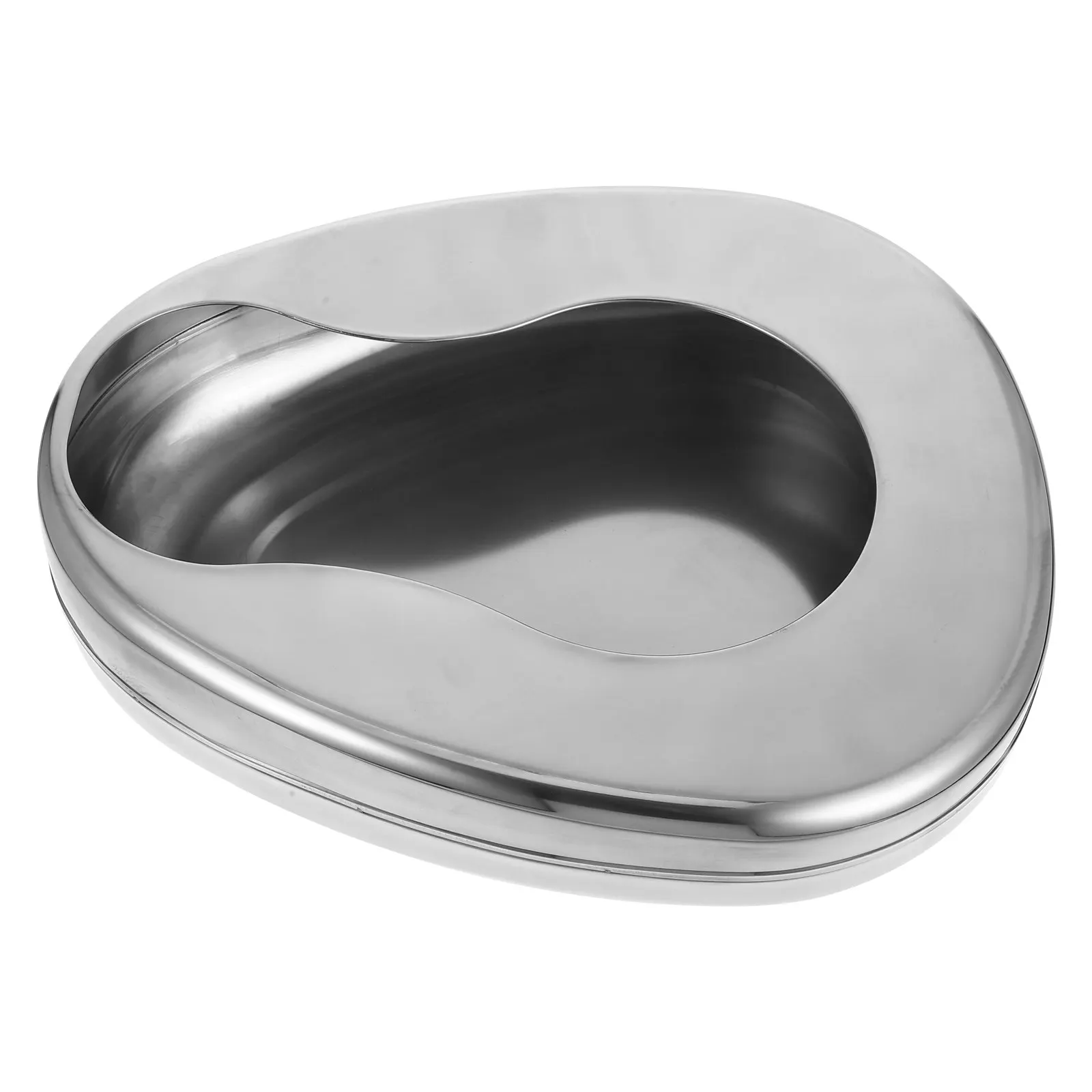 Фото Поднос-туалет из нержавеющей стали, эргономичный, легкий, для пожилых мужчин и женщин, лежачих больных, портативный, для больниц, дома и путешествий №1
