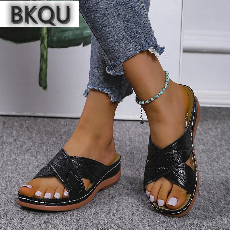 

2022 New Women Sandals Open Toe Sandals Walking Beach Platform Shoes Outdoor Female Slippers Casual Large Size Sandalias Mujer