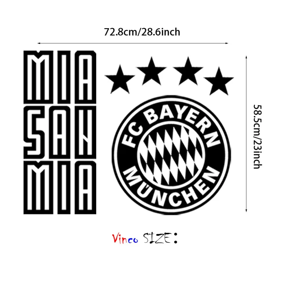 

mia san Munchen Soccer Sport Room Decal Football Poster Sticker decal