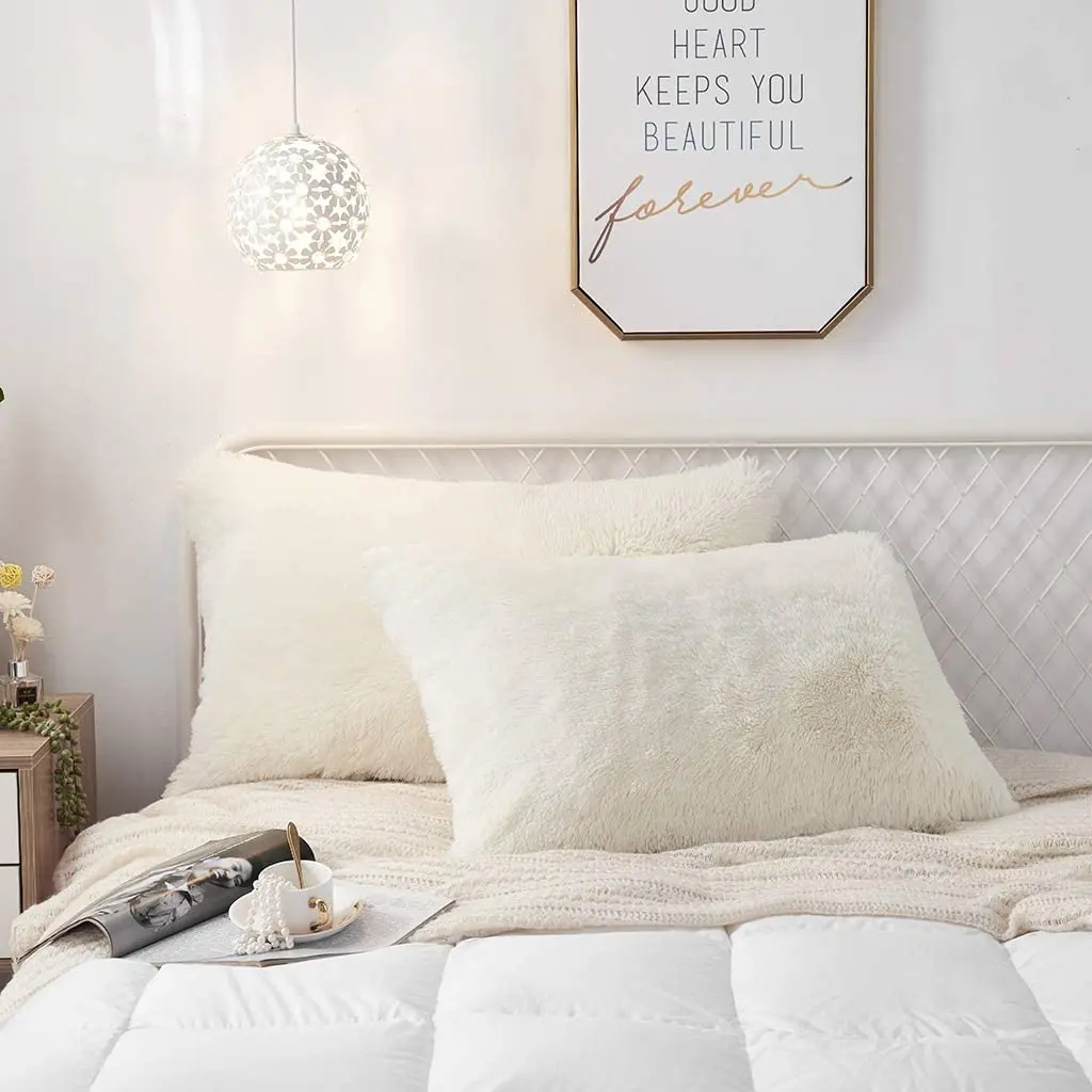 Зимняя меховая наволочка для подушки 50x70 см мягкая пушистая дивана гостиной