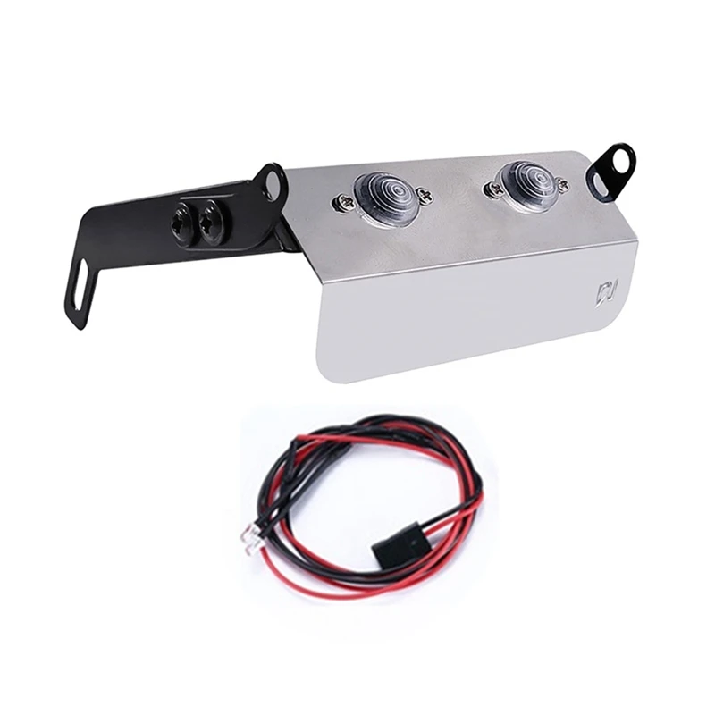 Chassis Armor Front Bumper Protector Plate With LED Light For MN78 1/12 RC Car Upgrade Replacement Spare Parts