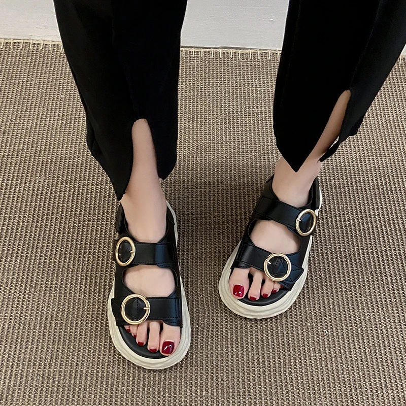 

Fashion Women Sandals Waterproo Sli On Round Female Slippers Casual Comfortable Outdoor Fashion Sunmmer Plus Size 40 Shoes Women