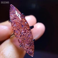 natural red super 7 seven lepidocrocite adjustable ring red super 7 ring 31 510 1mm 925 sterling silver beads rings aaaa