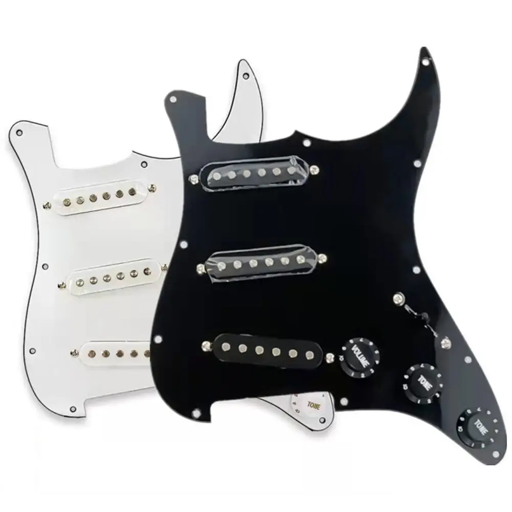 

St Electric Guitar Single Pickguard Pickup Set With Knob Potentiometers 5-way Switch Pickups Guitar Accessories