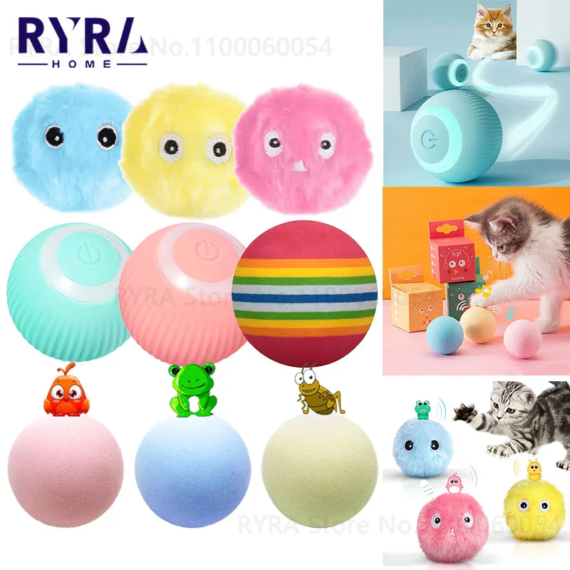 

Cat Toy Interactive Rolling Ball Cat Toys Play Chewing Rattle Scratch Ball Training Toys For Cats Kitten Pet Cat Accessories