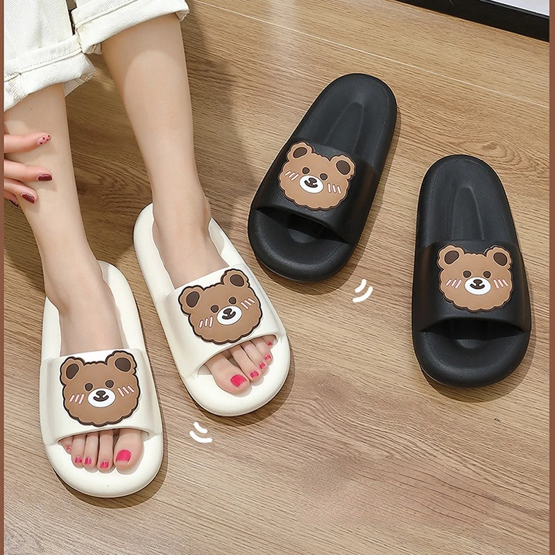 

Home Slipper Cloud Woman Teddy Bear Summer Beach Indoor Slides Soft Sole Non Slip Eva Sandals Men Male Ladies Funny Shoes Female