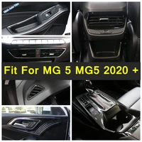 car internal gear shift panel armrest box rear dashboard air conditioning ac outlet vent cover trim fit for mg 5 mg5 2020 2021