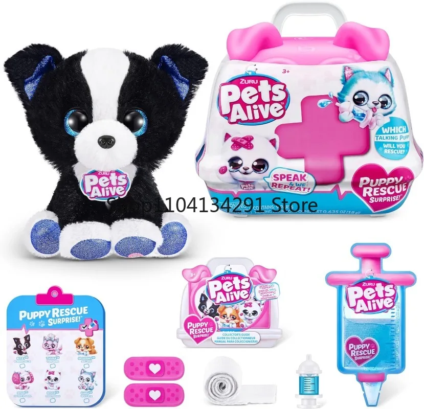 Фото Новая кукла-сюрприз Pets Alive Pet Shop Surprise S3 Puppy Rescue Pomeranian ZURU Puppy Plush Electronic Speak and Repeat №1