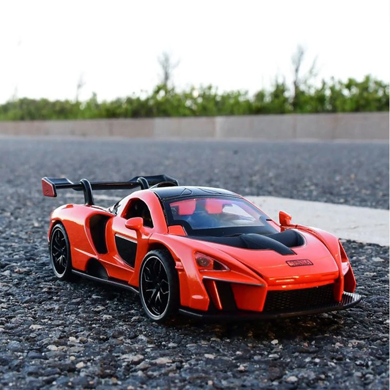 

Модель автомобиля под давлением 1:32 из сплава, миниатюрная модель автомобиля SENNA McLaren, металлический суперкар, детские подарки для детей, горячие игрушки для мальчиков