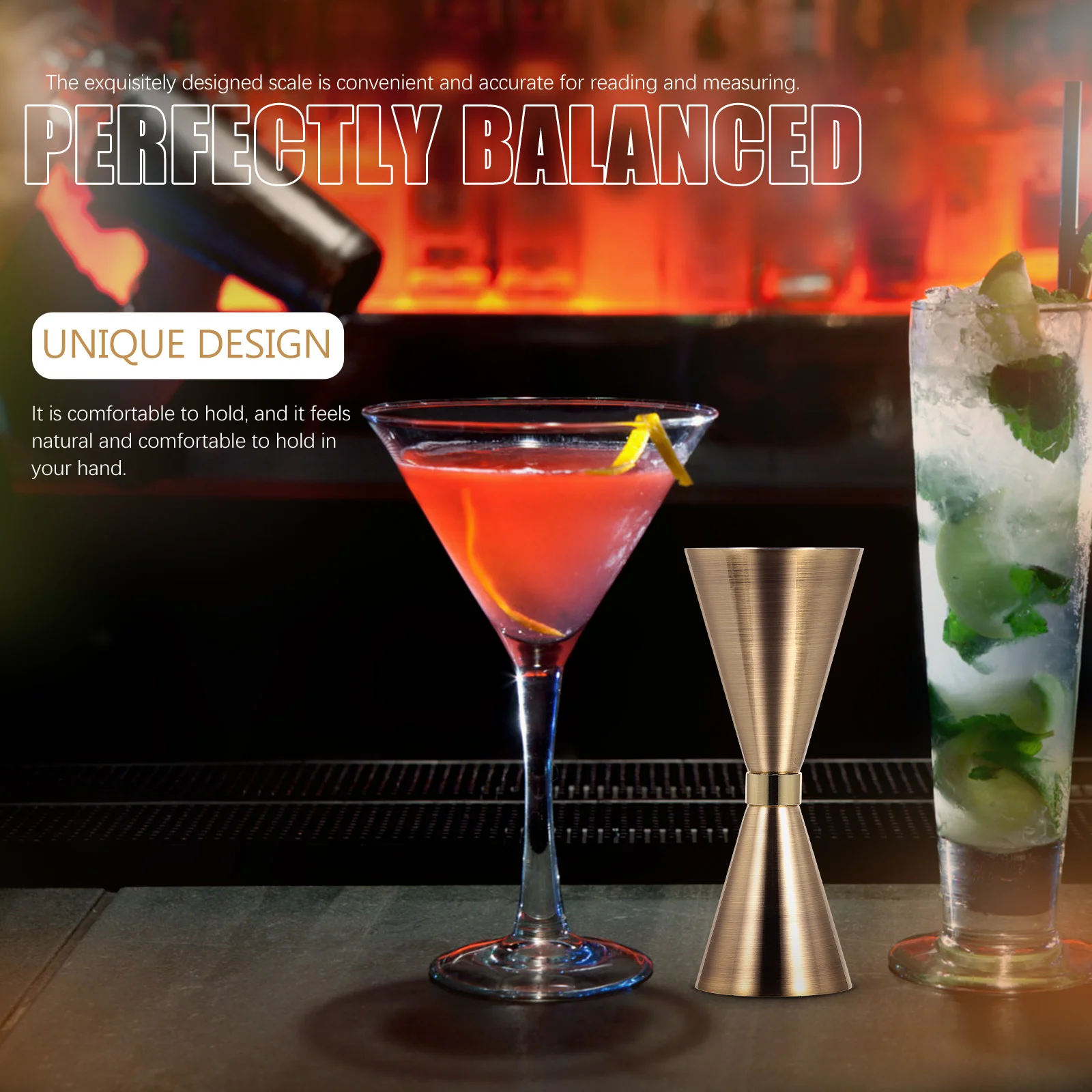 Измерительный прибор для коктейлей чашка бармена и шейкер устройство из