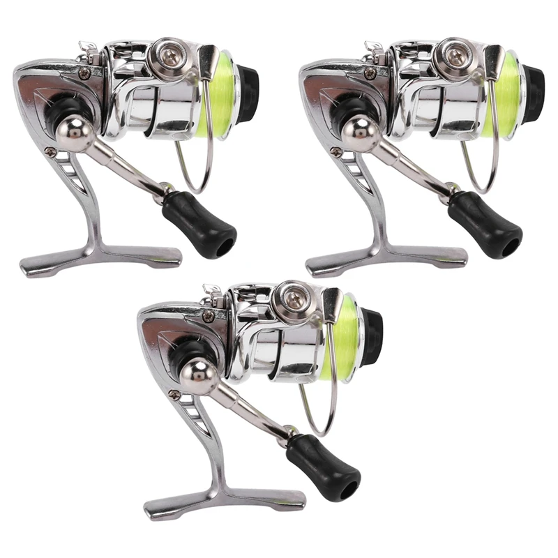 

3X Mini 100 Pocket Spinning Fishing Reel Fishing Tackle Small Spinning Reel 4.3:1 Metal Wheel Pesca Small Reel