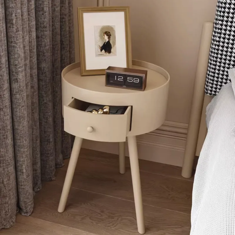 

Круглый прикроватный столик, суперузкий современный простой прикроватный столик в скандинавском стиле для гостиной, современный Диванный стол, современный маленький столик для хранения