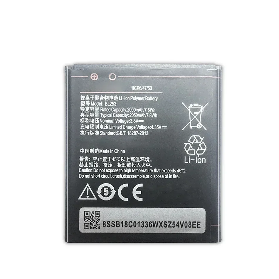 2050 мАч BL253 аккумулятор для мобильного телефона Lenovo A2010 A1000 A1000m A2580