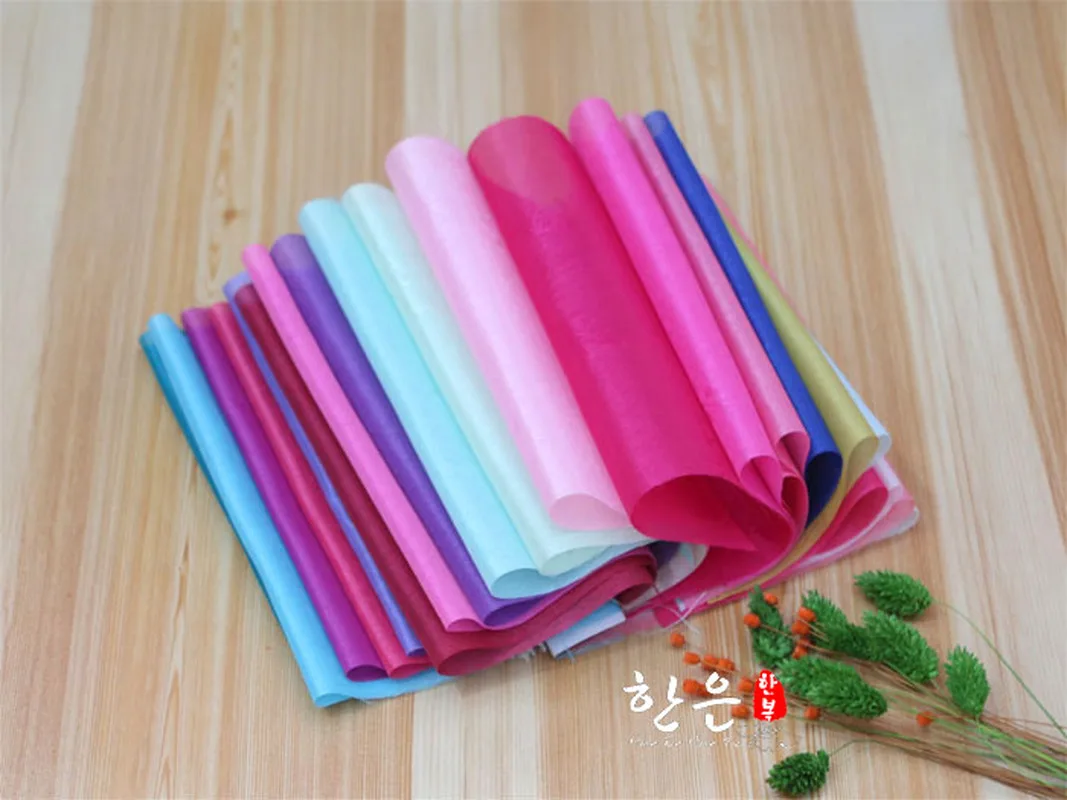 Южная Корея импортная ткань Hanbok темный креп Последняя секция прозрачная ширина