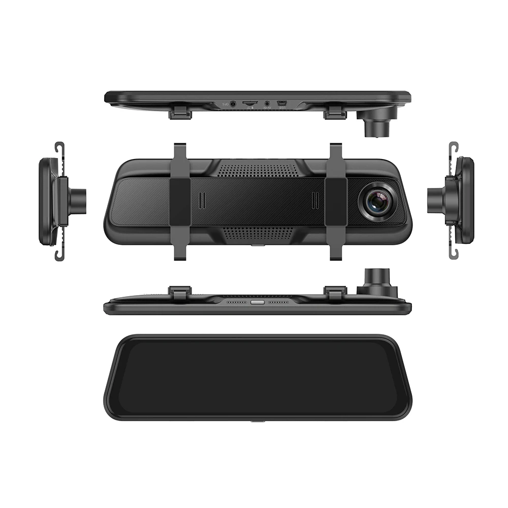 2022 Gofuture HOT 9.66 inch rearview Mirror Car Dvr Camera HD 1080P Dual Lens Dash Cam Rear View