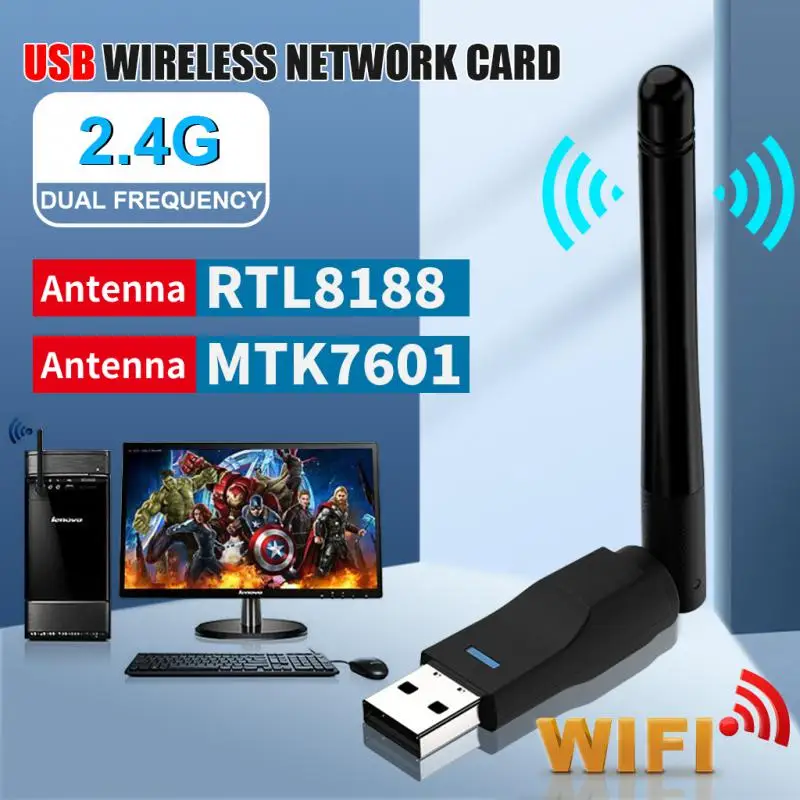 

Внешняя Wi-Fi антенна 2,4 ГГц USB Wi-Fi адаптер 150 Мбит/с 802.11n/g/b Ethernet Wi-Fi ключ Usb беспроводная сетевая карта