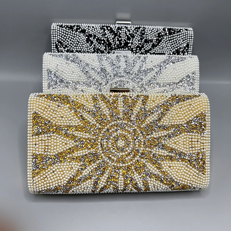 Y2K Fashion Flash Rhinestone Clutch Bag Women Elegant Luxury Metallic Wallet Female Classic Hasp Design Storage Pack